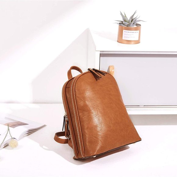 Women Backpack Purse Leather Ladies Travel School main image 5